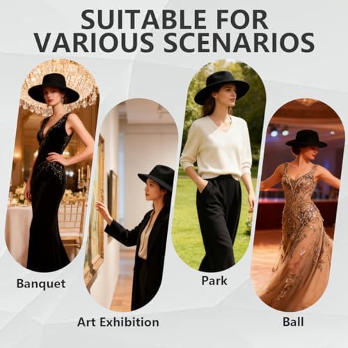 Vue 4 de Chapeau Fedora Unisexe Pour