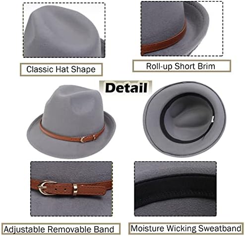 Vue 5 de Fedora Trilby En Laine