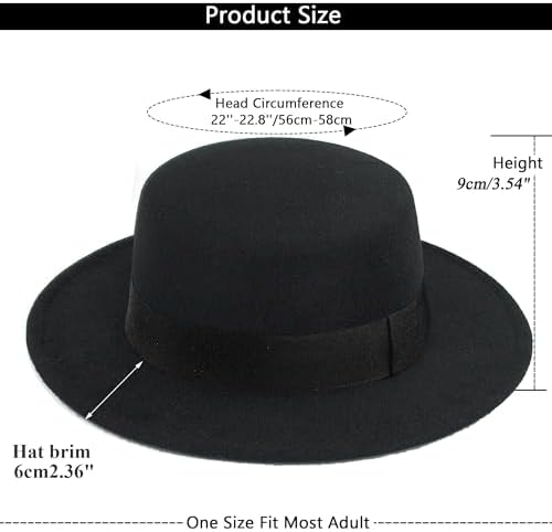 Vue 4 de Chapeaux Fedora Noirs