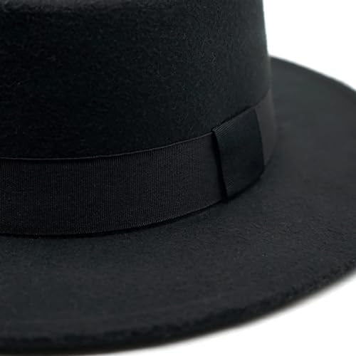 Vue 7 de Chapeaux Fedora Noirs