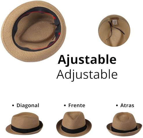 Vue 4 de Chapeau Panama Unisexe Chapeau