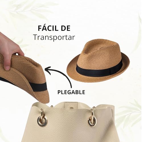 Vue 6 de Chapeau Panama Unisexe Chapeau