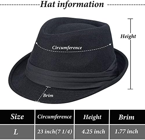 Vue 3 de Chapeau Trilby Classique En