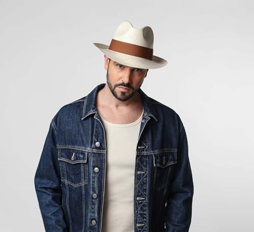 Vue 6 de Chapeau Panama Paille Homme