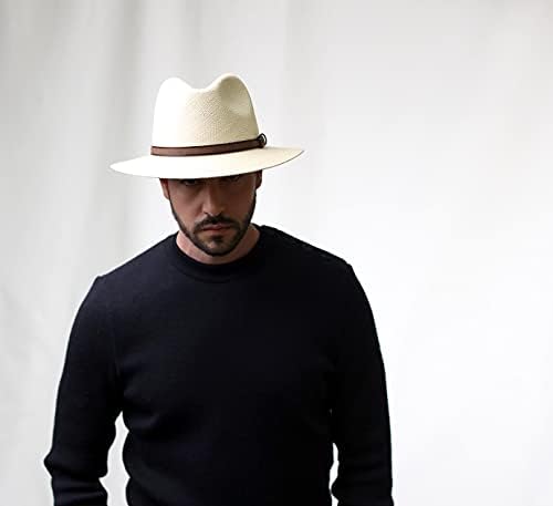 Vue 3 de Authentique Chapeau Panama Tressage