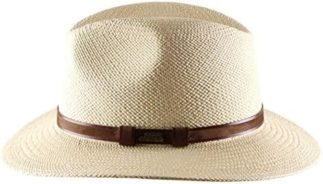 Vue 4 de Authentique Chapeau Panama Tressage