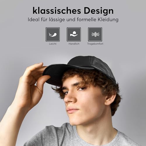 Vue 3 de Casquette En Cuir Nappa