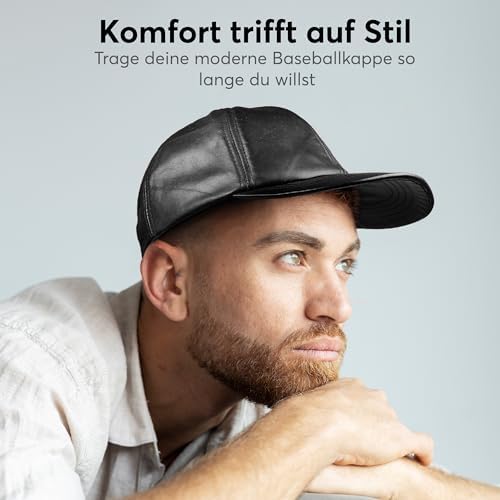 Vue 4 de Casquette En Cuir Nappa