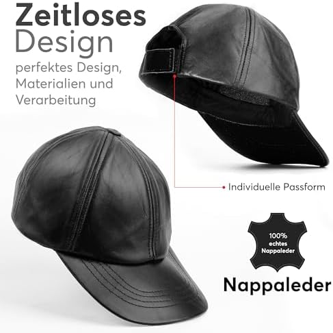 Vue 5 de Casquette En Cuir Nappa