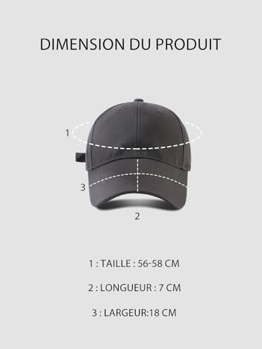 Vue 3 de Casquette Homme Coton Baseball