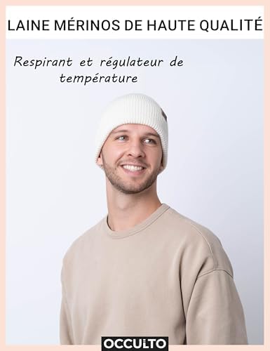 Vue 2 de Bonnet Laine Merino Femme