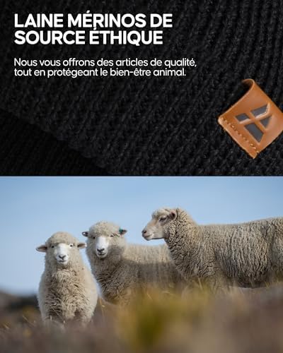 Vue 5 de Bonnet En Laine Merinos