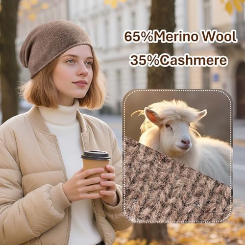 Vue 2 de Bonnet Souple En Cachemire