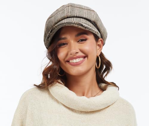 Vue 3 de Chapeau Rayures Femme Hiver