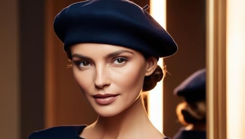 Vue 2 de Beret En Laine Pour