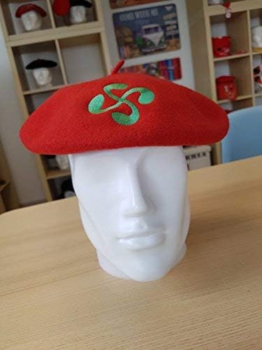 Vue 2 de Beret Adulte Brode Croix