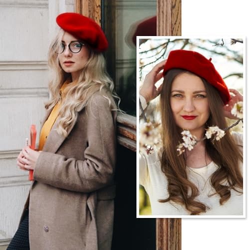 Vue 5 de Beret Laine Femmeberet Basqueberet