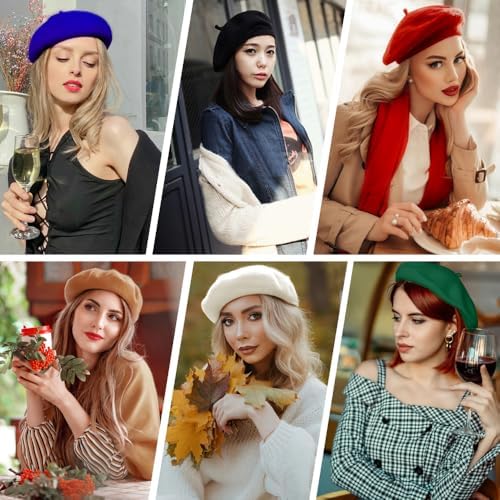 Vue 7 de Beret Laine Femmeberet Basqueberet