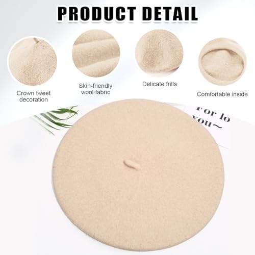 Vue 3 de Chapeau Beret Femme Hiver