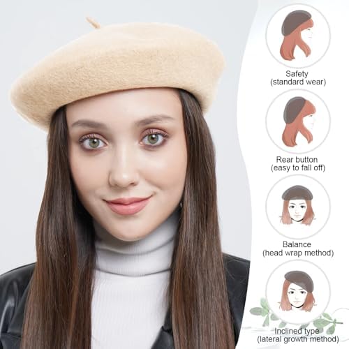 Vue 4 de Chapeau Beret Femme Hiver