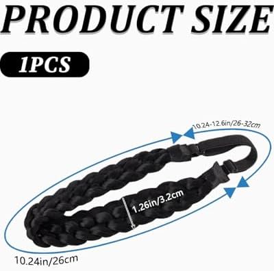 Vue 2 de Pcs Bandeau Cheveux Tresses