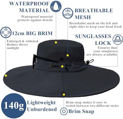 Vue 3 de Mesh Chapeau Boonie Homme