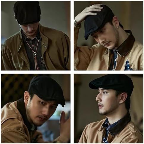 Vue 5 de Casquette Beret Plate Coton