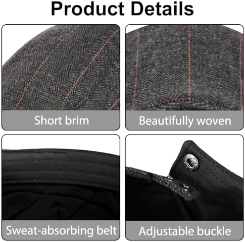 Vue 3 de Hommes Beret Casquette Plate