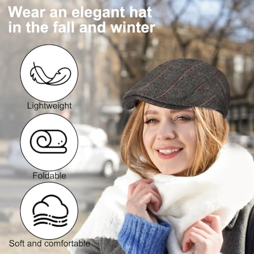 Vue 4 de Hommes Beret Casquette Plate