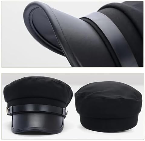 Vue 3 de Chapeau De Chauffeur Noir