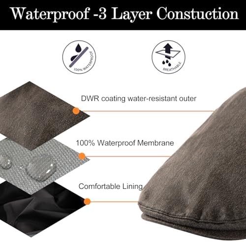 Vue 3 de Casquette Plate Impermeable Pour
