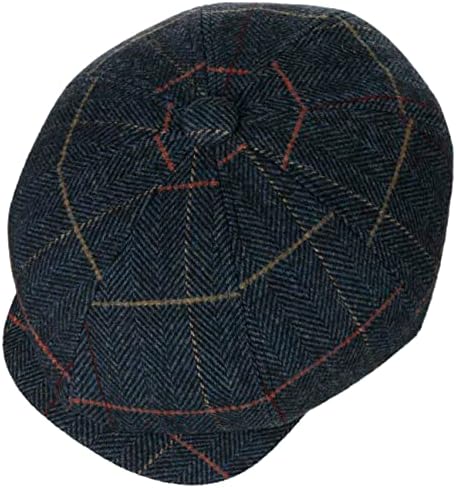 Vue 2 de Casquette Gavroche Herringbone Check