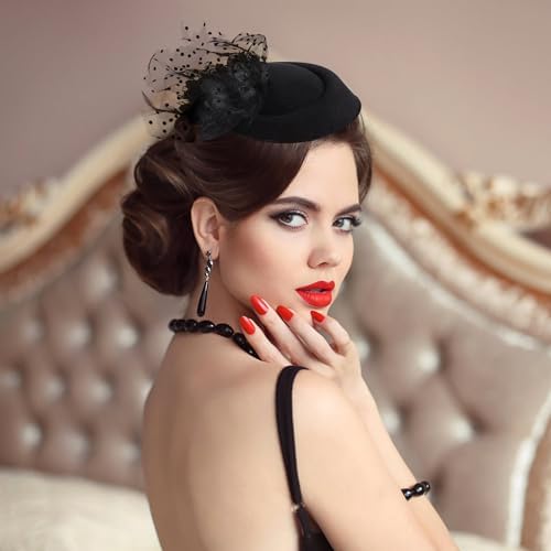 Vue 4 de Chapeau Fascinant Vintage Des