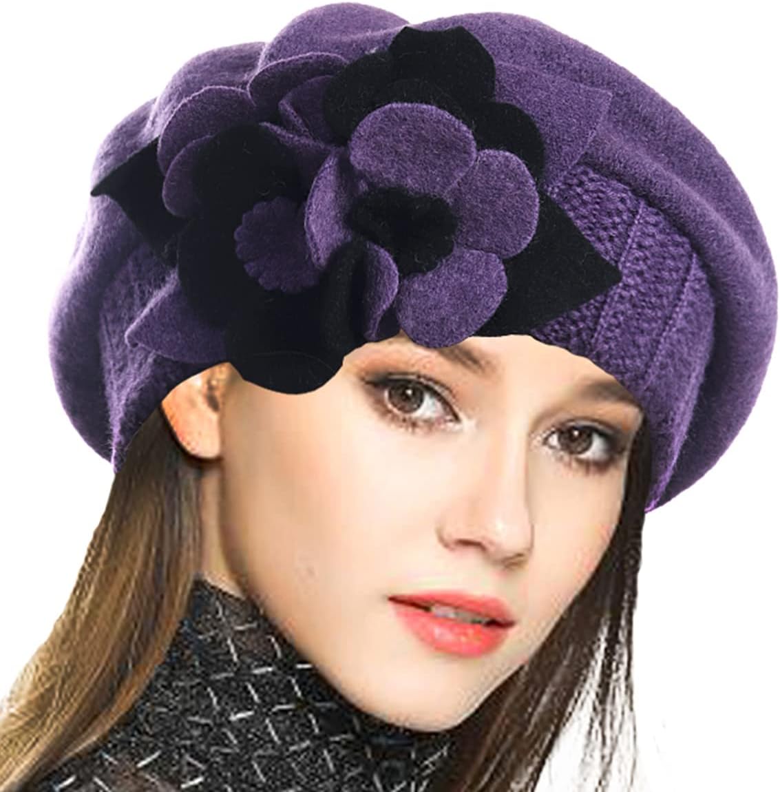 Femme Beret Francais Laine