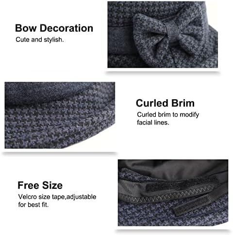 Vue 4 de Femme Chapeau Melon Avec