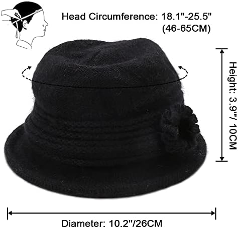 Vue 5 de Berets Chapeaux Melon Femme