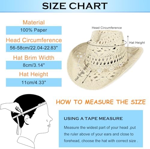 Vue 3 de Chapeau Cowboy Western Chapeau