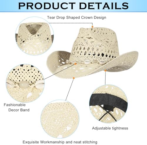 Vue 5 de Chapeau Cowboy Western Chapeau