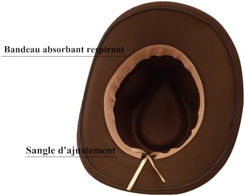 Vue 5 de Chapeau Cowboy Femme Chapeau