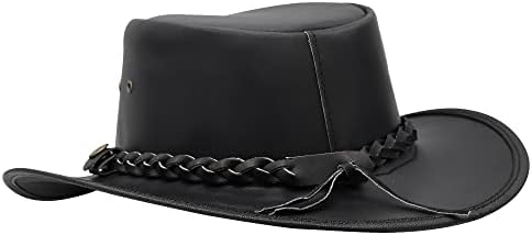 Vue 4 de Cowboy Chapeau Cuir De
