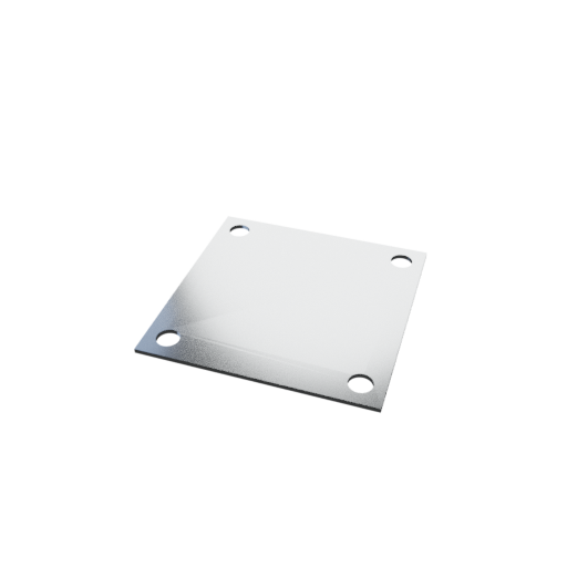 正方形プレート 同径 4穴 100mm X 100mm X 2mm 金属加工のカタログmitsuri ミツリ