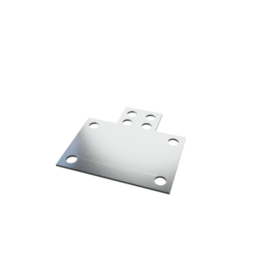 凸字プレート 同径 8穴 100mm X 100mm X 2mm 金属加工のカタログmitsuri ミツリ