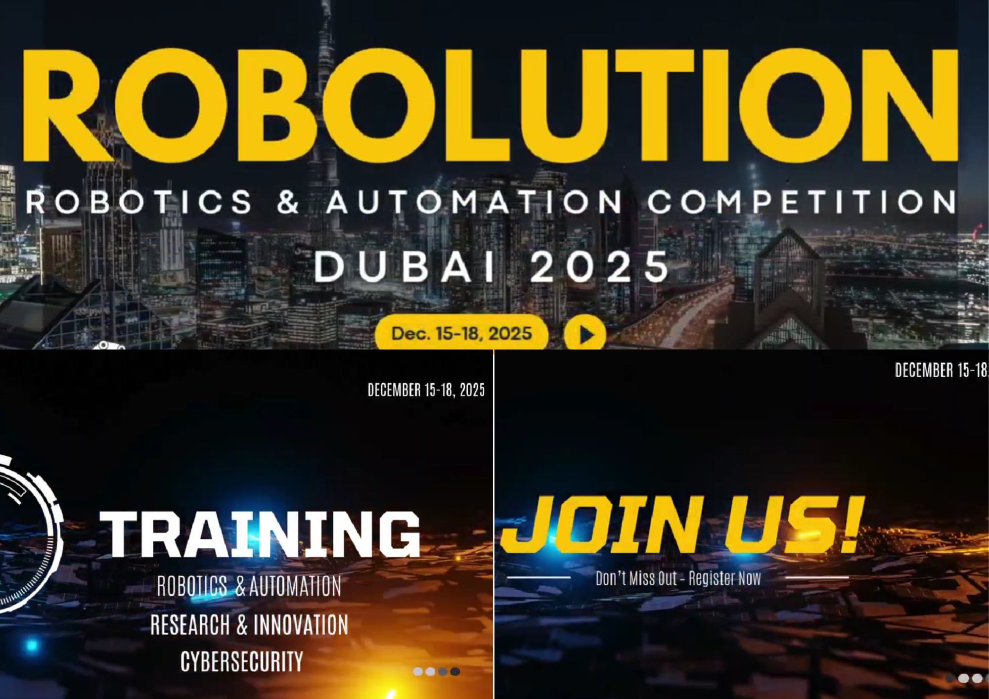 ROBOLUTION: Robotics & Automation Competition 2025 โ DUBAI
