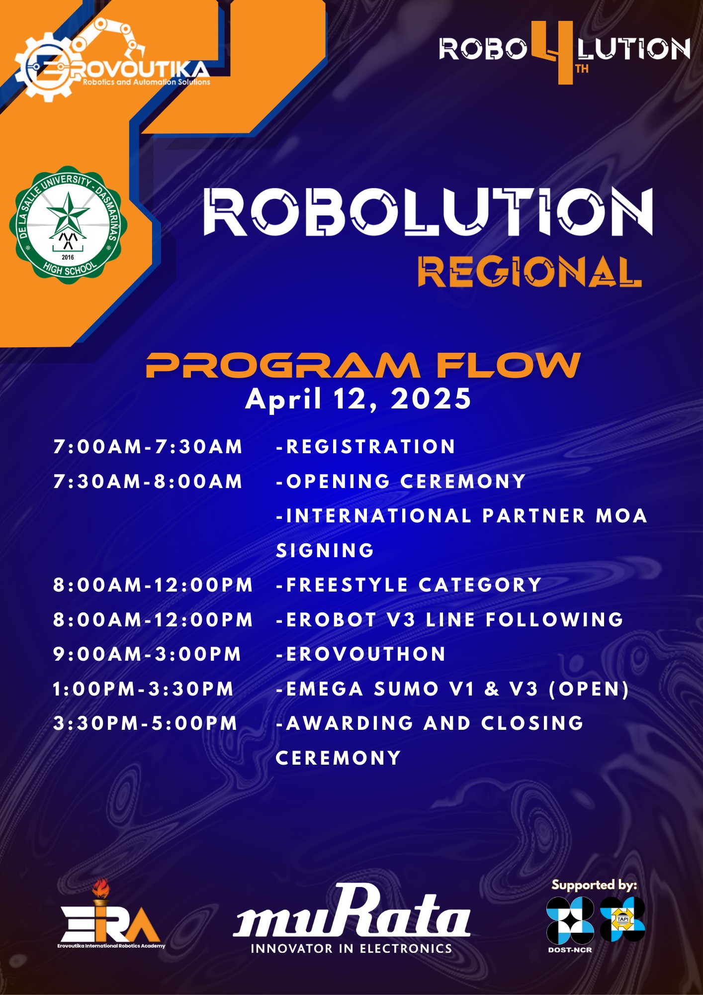 Presenting the Official Program Flow of Robolution
