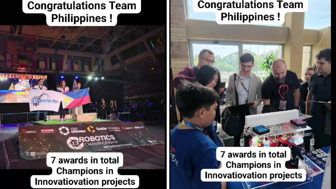 Team Philippines bagged 7 awards. Champions in Innovation projects