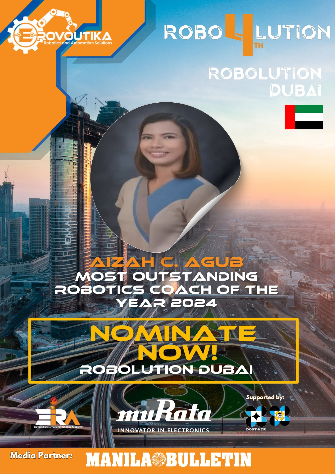 🎉 Congratulations to AIZAH C. AGUB! 🎉 🏆 Most Outstanding Robotics Coach of the Year 2024 🏆