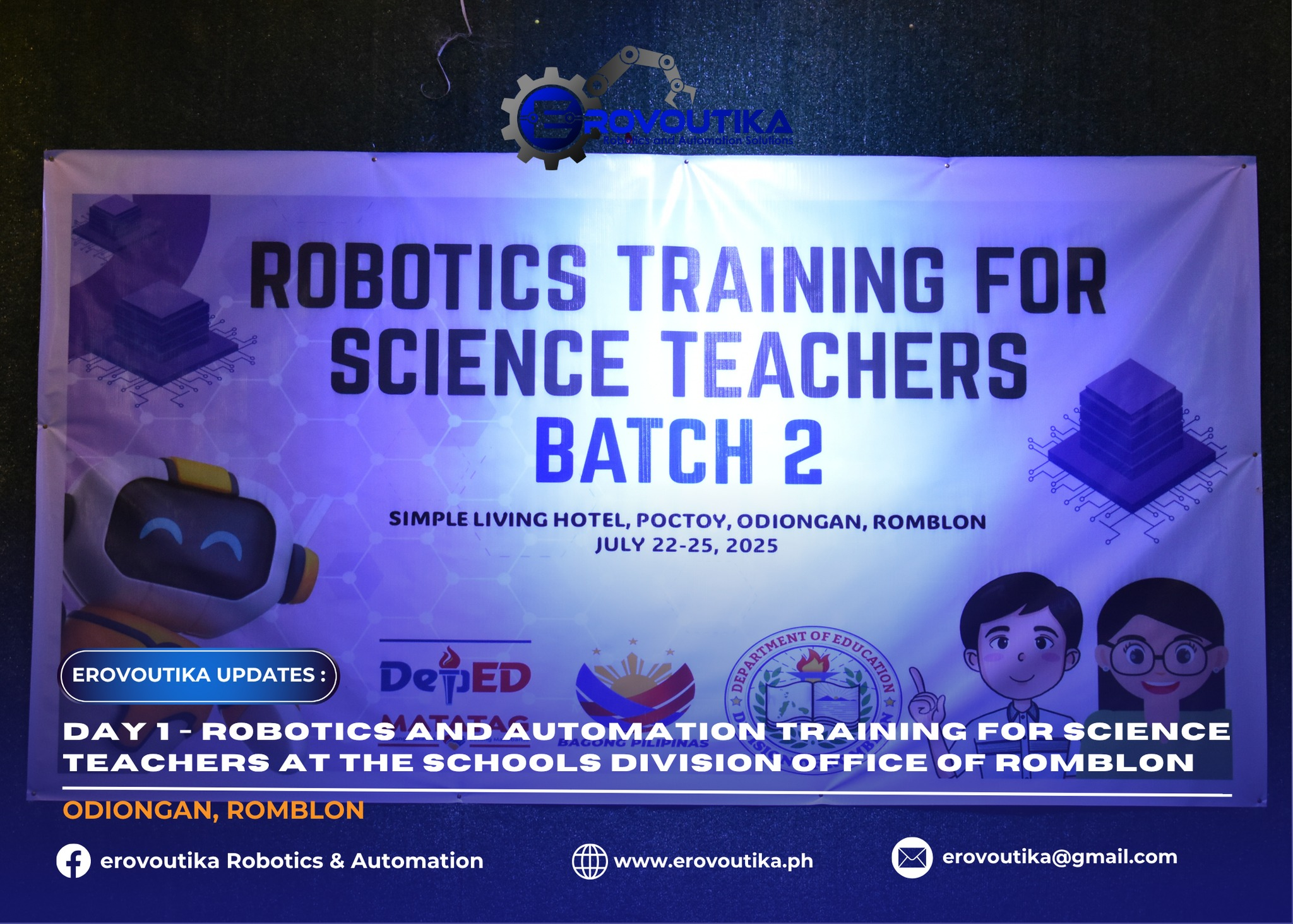 𝐃𝐚𝐲 𝟏 𝐨𝐟 𝐑𝐨𝐛𝐨𝐭𝐢𝐜𝐬 𝐚𝐧𝐝 𝐀𝐮𝐭𝐨𝐦𝐚𝐭𝐢𝐨𝐧 𝐓𝐫𝐚𝐢𝐧𝐢𝐧𝐠 𝐊𝐢𝐜𝐤𝐬 𝐎𝐟𝐟 𝐢𝐧 𝐑𝐨𝐦𝐛𝐥𝐨𝐧 🤖✨
