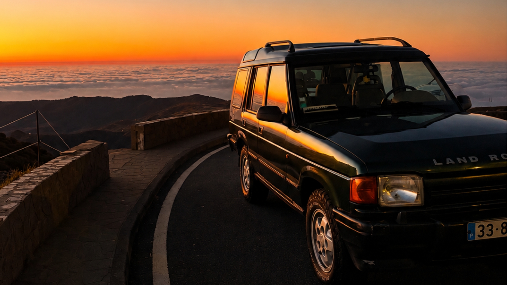 Sunrise over the mountains of Madeira