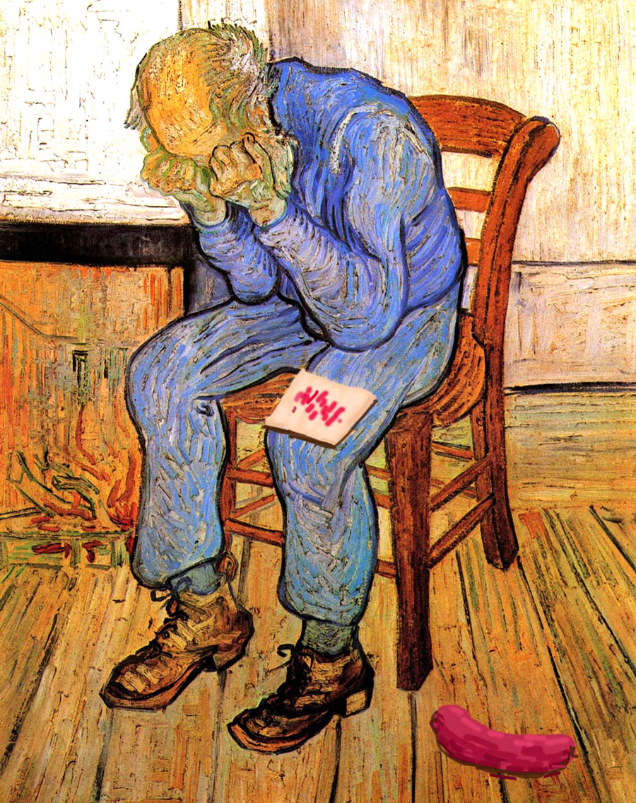Saveloy in Art: Old Man in Sorrow