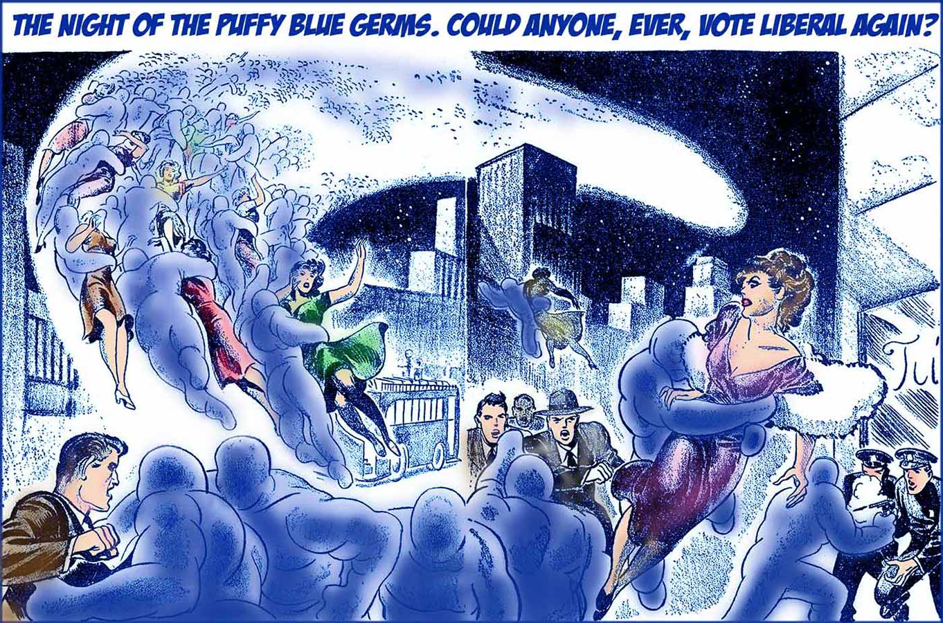 Puffy Blue Germs